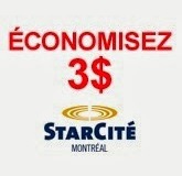 Coupon rabais 3$ Cinéma StarCité !